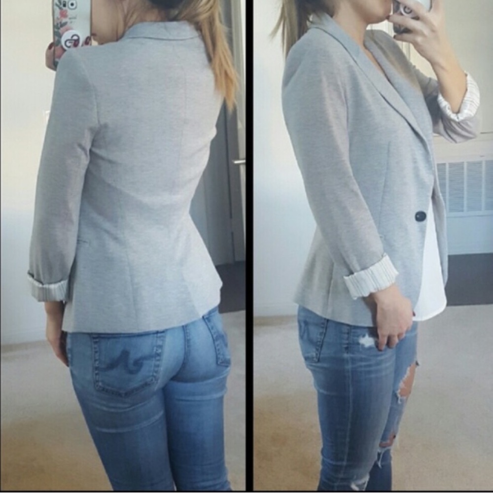 Zara Heather Gray Blazer Jacket